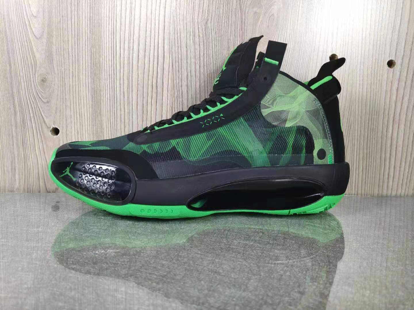 2020 Men Air Jordan XXXIV Black Green Shoes
